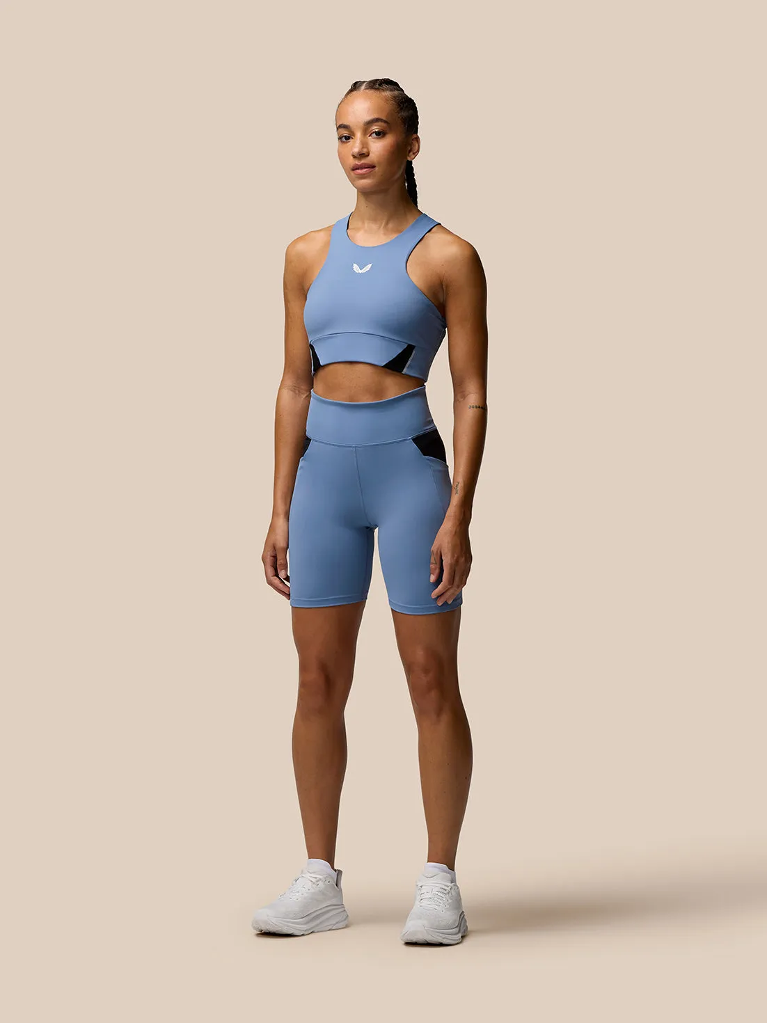 Women's Apex Aeromesh Longline Sports Bra - Light Blue