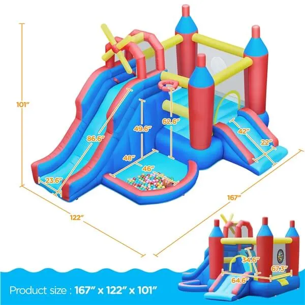 Yaheetech 7-in-1 Bouncy Castle Combo