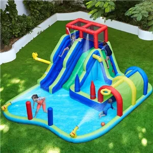 Yaheetech Double Lane Water Slide Combo